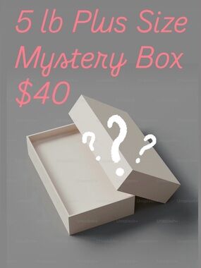 5 LB Plus Size Reseller Mystery Box. $40
It’s a good one!!!